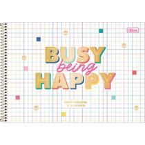 Caderno desenho espiral capa dura 80 folhas Be Nice Tilibra