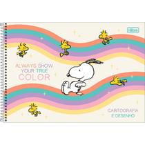 Caderno desenho espiral capa dura 80 folhas Snoopy Tilibra