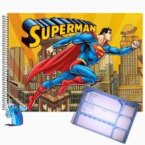 Caderno desenho grande superman 60 folhas sao domingos