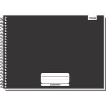 Caderno Desenho Milimetrado Preto Liso 48F UNIV Espiral CD Pacote com 04 Caderno Desenho Milimetrado Preto Liso 48F UNIV Espiral CD Pacote com 04