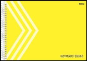 Caderno Desenho Univ Capa Dura Amarelo 60F