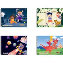 Caderno Desenho UNIV Capa Dura Pimpolhos Masculino 60F