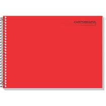 Caderno Desenho UNIV Capa Dura Vermelho Liso 48F Espiral - Tamoio