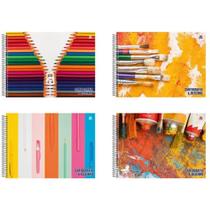 Caderno Desenho Universitário Capa Dura Decorado 60 Folhas Pacote com 5 Caderno Desenho Universitário Capa Dura Decorado 60 Folhas Pacote com 5