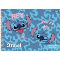 Caderno Desenho Universitário Capa Dura STITCH 80 Folhas Pacote com 5