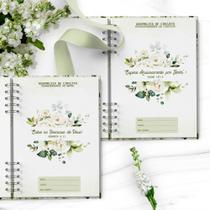 Caderno devocional Assembléia Verde floral - T&C Personalizados