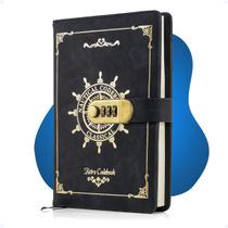 Caderno Diário A5 100 Folhas Com Fecho De Segredo Capa Couro