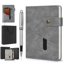 Caderno Diário Couro Cinza A5 - 100 Páginas Caderno Diário Couro Cinza A5 - 100 Páginas