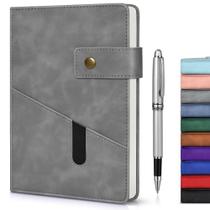 Caderno Diário Couro Cinza A5 - 200 Páginas Caderno Diário Couro Cinza A5 - 200 Páginas