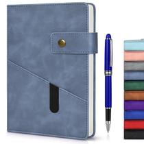 Caderno Diário de Couro Azul A5 - 200 Páginas Caderno Diário de Couro Azul A5 - 200 Páginas