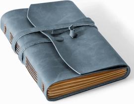 Caderno Diário de Couro RILIHO A5 - Azul Marinho Caderno Diário de Couro RILIHO A5 - Azul Marinho