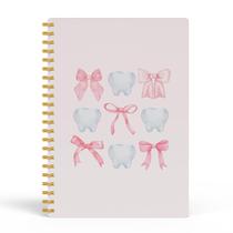 Caderno Diário EKGJW Coquette Pink Bow Dentist 14x21cm