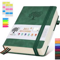 Caderno Diário PERCUN A5 em Couro - 365 Páginas, 100g/m²