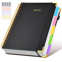 Caderno Dilitego 5 matérias em couro 21,5 x 28 cm, 300 páginas