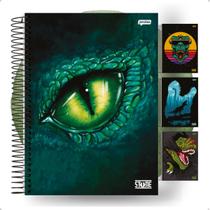 Caderno Dinossauro 10 Materias Menino Masculino Universitario Capa Dura Dino Animais Espiral Infantil Adulto Escola Faculdade Colegio