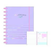 Caderno Discbook 10 Matérias 160Fls Fluor Mix Lilás Foroni