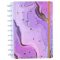 Caderno Disco Gran Lilás Médio Reposicionável Capa Dura Luxo