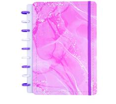 Caderno Disco Medio Diskô Sistema Inteligente Marmore Roxo