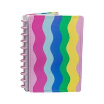 Caderno Disco Personalizável Tamanho G Inteligente Ondas Caderno Disco Personalizável Tamanho G Inteligente Ondas