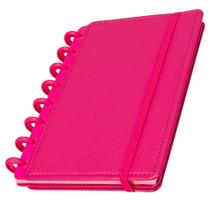 Caderno Discos Inteligente Feminino Pautado Diário A5 Neon