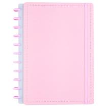 Caderno Disko All Rosa Capa Dura Grande G Disco Reposicionável