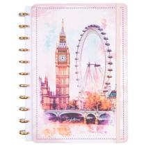 Caderno Disko Inglaterra Médio M Capa Dura Disco Reposicionável