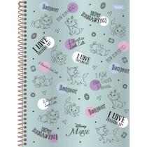 Caderno Disney Marie Metalizado - Romantic - 80 Folhas - Foroni