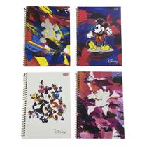 Caderno Disney Mickey 1 Matéria Jandaia Com Adesivos e Folha Bolso