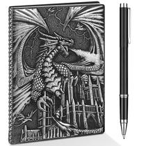 Caderno DND Dragon Journal de Couro A5 com Caneta - 200 Páginas
