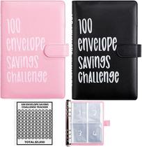Caderno do Desafio dos 100 Envelopes, Forma Fácil e Divertida para Economizar Dinheiro com 100 Envelopes, Caderno de Orçamento com Envelopes para Dinheiro (2 unidades - Preto e Rosa) Caderno do Desafio dos 100 Envelopes, Forma Fácil e Divertida para Economizar Dinheiro com 100 Envelopes, Caderno de Orçamento com Envelopes para Dinheiro (2 unidades - Preto e Rosa)