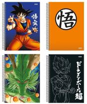 Caderno Dragon Ball Super Espiral Dbz Goku 80 Folhas - São Domingos