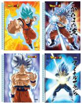 Caderno Dragon Ball Super Espiral Dbz Goku 96 Folhas