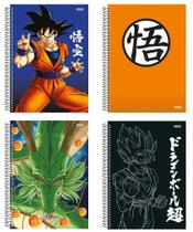 Caderno Dragon Ball Super Espiral Dbz Goku 96 Folhas