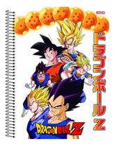 Caderno Dragon Ball Z 15 Matérias Capa Dura Com Adesivos Caderno Dragon Ball Z 15 Matérias Capa Dura Com Adesivos