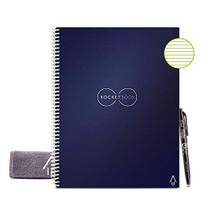 Caderno Eco Reutilizável Dobrável - Cobertura Noturna, 8,5' x 11' c/ Frixion e Pano - Rocketbook
