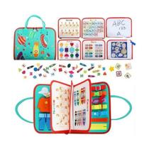 Caderno Educativo Sensorial Montessori Atividades Criativas Maleta Infantil Cores Formas Letras