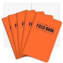 Caderno Elan Publishing Company Field 3,5 x 5,5 cm, laranja, pacote 5