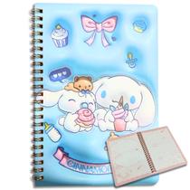 Caderno Escolar A5 CINNAMOROLL Kawaii Anime Papelaria Fofa