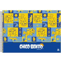 Caderno Escolar de Desenho 60Fls Chico Bento Com Adesivos CD