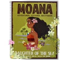 Caderno Escolar Disney Moana 10 Materias Capa Dura 160 Folhas