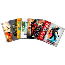 Caderno Escolar Espiral Arame Capa Dura Coleção Masculino 20 Matérias