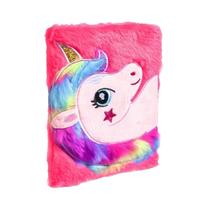 Caderno Escolar Unicórnio de Pelúcia Vermelho - Polibrinq Caderno Escolar Unicórnio de Pelúcia Vermelho - Polibrinq