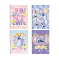 Caderno Escolar Universitário 80Fls 1 Matéria Stitch Foroni