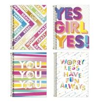 Caderno Escolar Universitário Espiral 80 fls Be Nice 4 unid