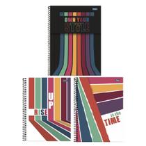 Caderno Escolar Universitário Espiral 80 Folhas Powerful