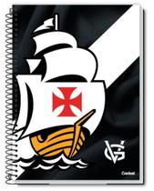 Caderno escolar Vasco da Gama 16 matérias, 256 fls capa dura Credeal-opções capas