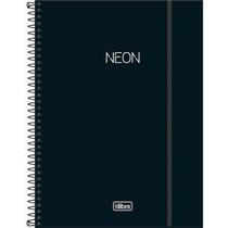 Caderno Esp Cpp 1/4 S/Pauta Neon Preto 80F