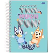 Caderno espiral 1/4 Bluey Jandaia 80 folhas Caderno espiral 1/4 Bluey Jandaia 80 folhas