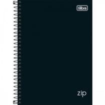 Caderno Espiral 1/4 Capa Dura 80 Folhas Zip Preto Tilibra