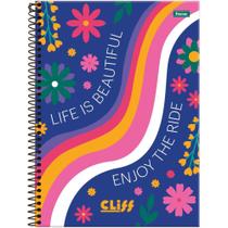 Caderno Espiral 1/4 Capa Dura CLIFF Feminino 80 Folhas - Pacote com 05 Unidades